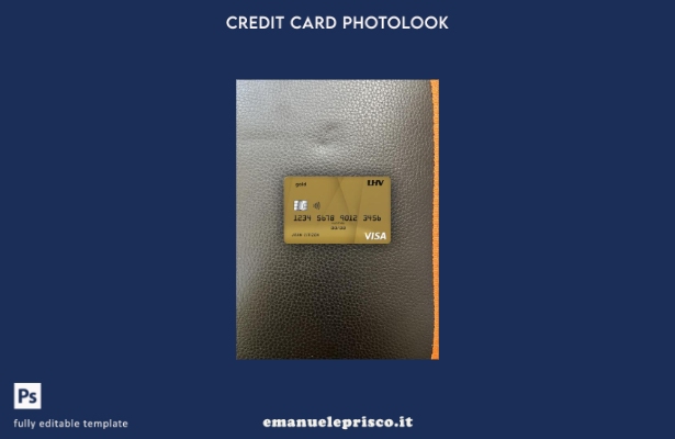 stile verificato Modello frontale con photolook oro per visto bancario LHV del R